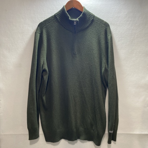 Columbia Other - Columbia Mens Mock‎ Neck 1/4 Zip Pullover Sweater, Olive Green, Knit Long Sleeve